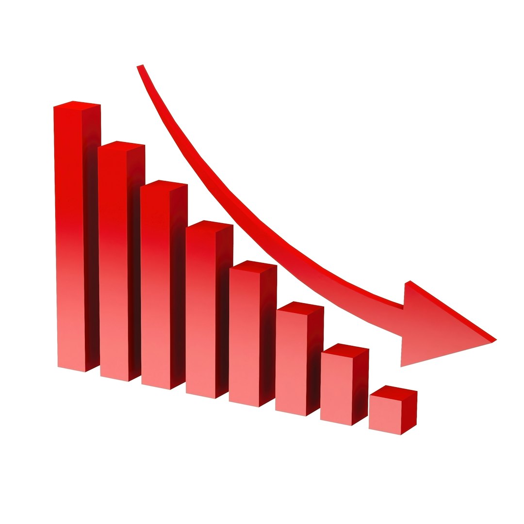 therapy dog program impact — Red bar graph shows a downward trend